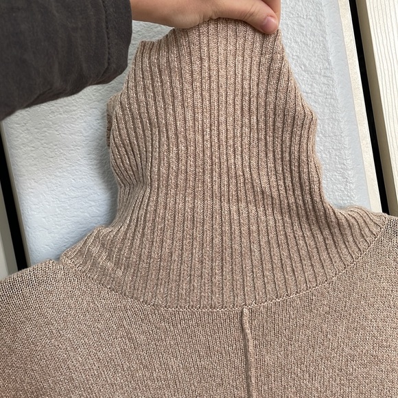 Tan Turtleneck Sweater - Picture 3 of 4